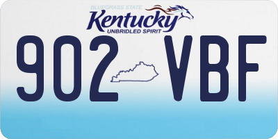KY license plate 902VBF
