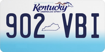 KY license plate 902VBI