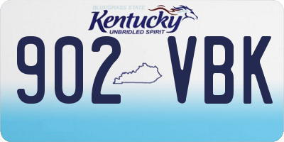 KY license plate 902VBK