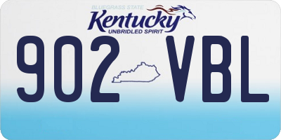 KY license plate 902VBL