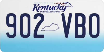 KY license plate 902VBO