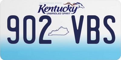 KY license plate 902VBS