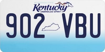 KY license plate 902VBU