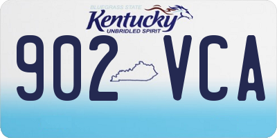 KY license plate 902VCA