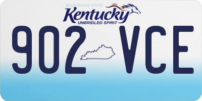 KY license plate 902VCE