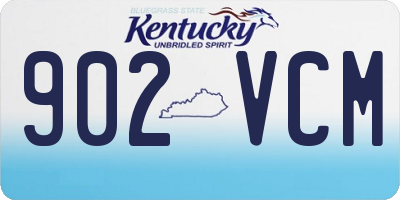 KY license plate 902VCM