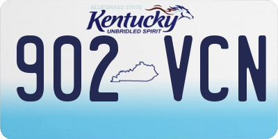 KY license plate 902VCN