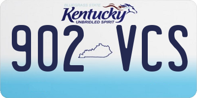 KY license plate 902VCS