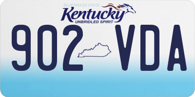 KY license plate 902VDA