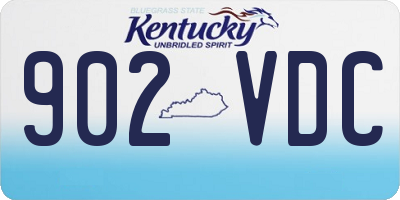 KY license plate 902VDC