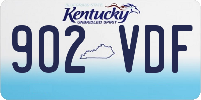 KY license plate 902VDF