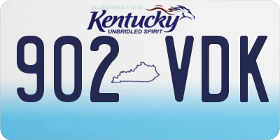 KY license plate 902VDK