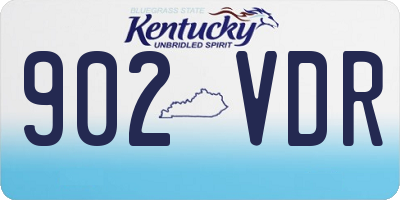 KY license plate 902VDR