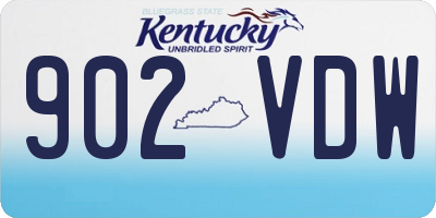 KY license plate 902VDW