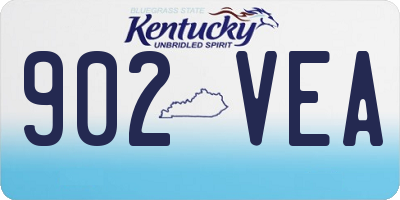 KY license plate 902VEA