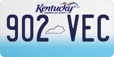 KY license plate 902VEC