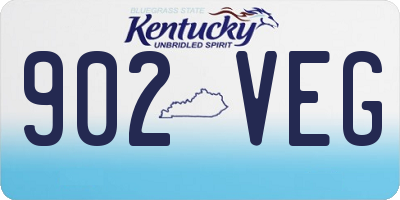 KY license plate 902VEG
