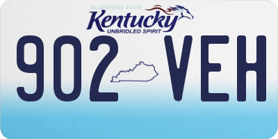 KY license plate 902VEH