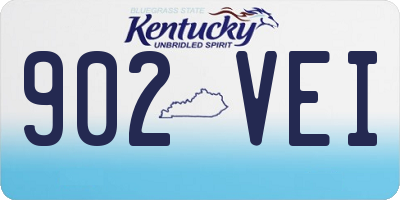 KY license plate 902VEI