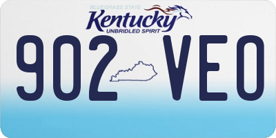 KY license plate 902VEO