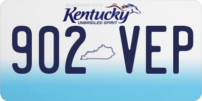 KY license plate 902VEP