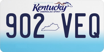 KY license plate 902VEQ