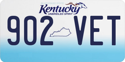 KY license plate 902VET