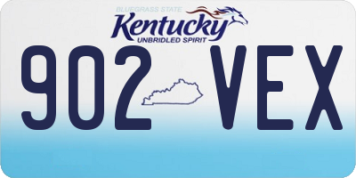 KY license plate 902VEX