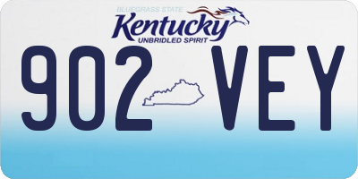 KY license plate 902VEY