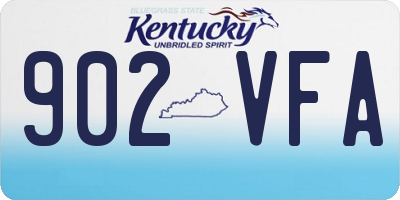 KY license plate 902VFA