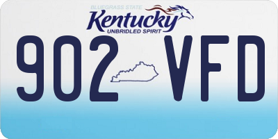 KY license plate 902VFD