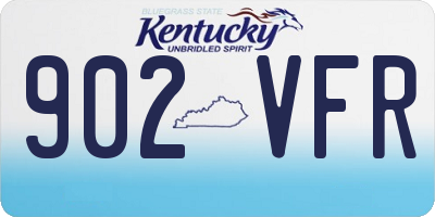 KY license plate 902VFR