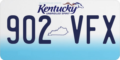 KY license plate 902VFX