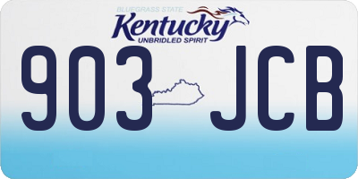 KY license plate 903JCB