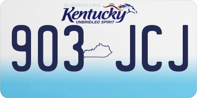 KY license plate 903JCJ