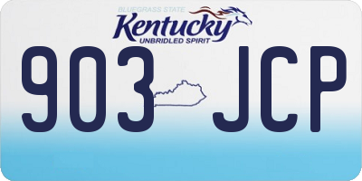 KY license plate 903JCP