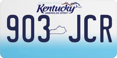 KY license plate 903JCR