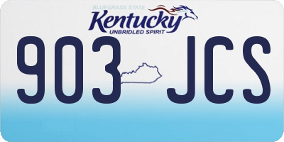 KY license plate 903JCS