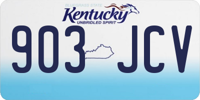 KY license plate 903JCV