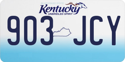 KY license plate 903JCY