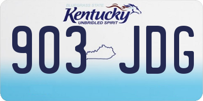 KY license plate 903JDG