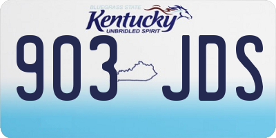 KY license plate 903JDS