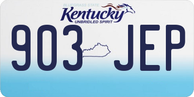 KY license plate 903JEP