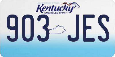 KY license plate 903JES
