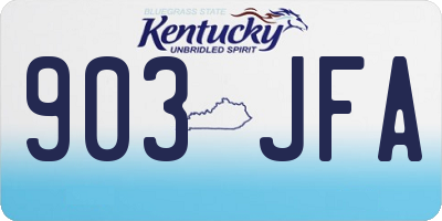 KY license plate 903JFA