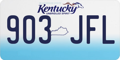 KY license plate 903JFL