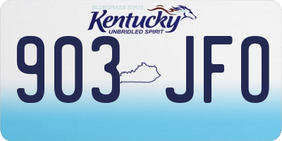 KY license plate 903JFO