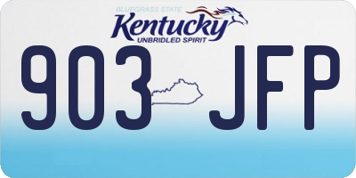 KY license plate 903JFP