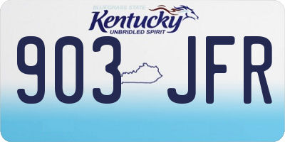 KY license plate 903JFR
