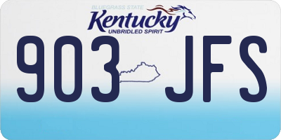 KY license plate 903JFS